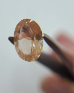 2.7ct Peach Oregon Sunstone Oval with Rich Copper Schiller – 11.2x8.5mm Hand-Mined Natural Gemstone