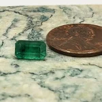 Lusterous deep green Swat Valley Pakistan emerald, 1.56ct 8x5mm - Image 2