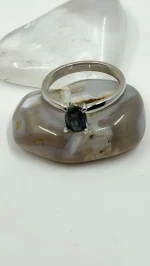 1ct Parti-Colored Madagascar Sapphire Ring in 14k White Gold – Size 7 - Image 6