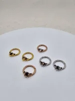 "Freyja" septum/daith ring in 14k gold - Image 2