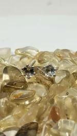 Champagne/clear Oregon Sunstone studs - Image 2