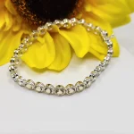 Champagne Oregon Sunstone Tennis Bracelet – 7" Sterling Silver with Rhodium Finish, 30 Natural 5mm Stones - Image 3