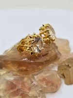 14k Gold  3.7ct Oregon Sunstone Studs - Image 3