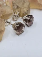 6mm Oregon Sunstone studs in sterling silver - Image 3