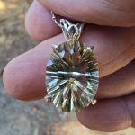 Spectacular Oregon Sunstone pendant in sterling silver