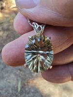 Spectacular Oregon Sunstone pendant in sterling silver