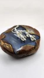 Oregon Sunstone and Moonstone beaded earrings - Image 2