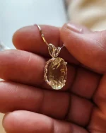 Spectacular Oregon Sunstone pendant in sterling silver - Image 7