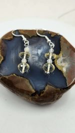 Oregon Sunstone and Moonstone beaded earrings