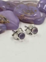 Holley Blue Agate studs in 925 sterling silver - Image 8