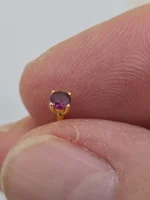 Rhodolite garnet flatback labret - Image 7