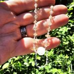 Stunning hand knotted Oregon Sunstone and moonstone necklace
