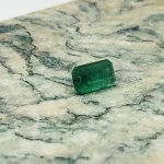 Lusterous deep green Swat Valley Pakistan emerald, 1.56ct 8x5mm - Image 4
