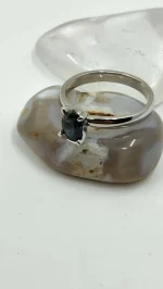 1ct Parti-Colored Madagascar Sapphire Ring in 14k White Gold – Size 7 - Image 4