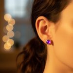 Holley Blue Agate studs in 925 sterling silver