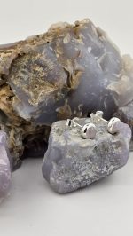 Holley Blue Agate Stud Earrings – 5mm Bezel Set – Sterling Silver or Gold Vermeil - Image 8