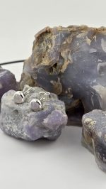 Holley Blue Agate Stud Earrings – 5mm Bezel Set – Sterling Silver or Gold Vermeil - Image 9