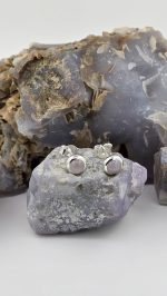 Holley Blue Agate Stud Earrings – 5mm Bezel Set – Sterling Silver or Gold Vermeil - Image 10