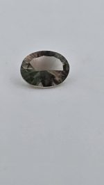 2.5ct Concave Cut Oregon Sunstone (10.8×8.2mm) — Blue/Green & Peach Bicolor - Image 4