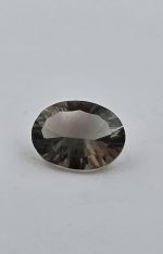 2.5ct Concave Cut Oregon Sunstone (10.8×8.2mm) — Blue/Green & Peach Bicolor