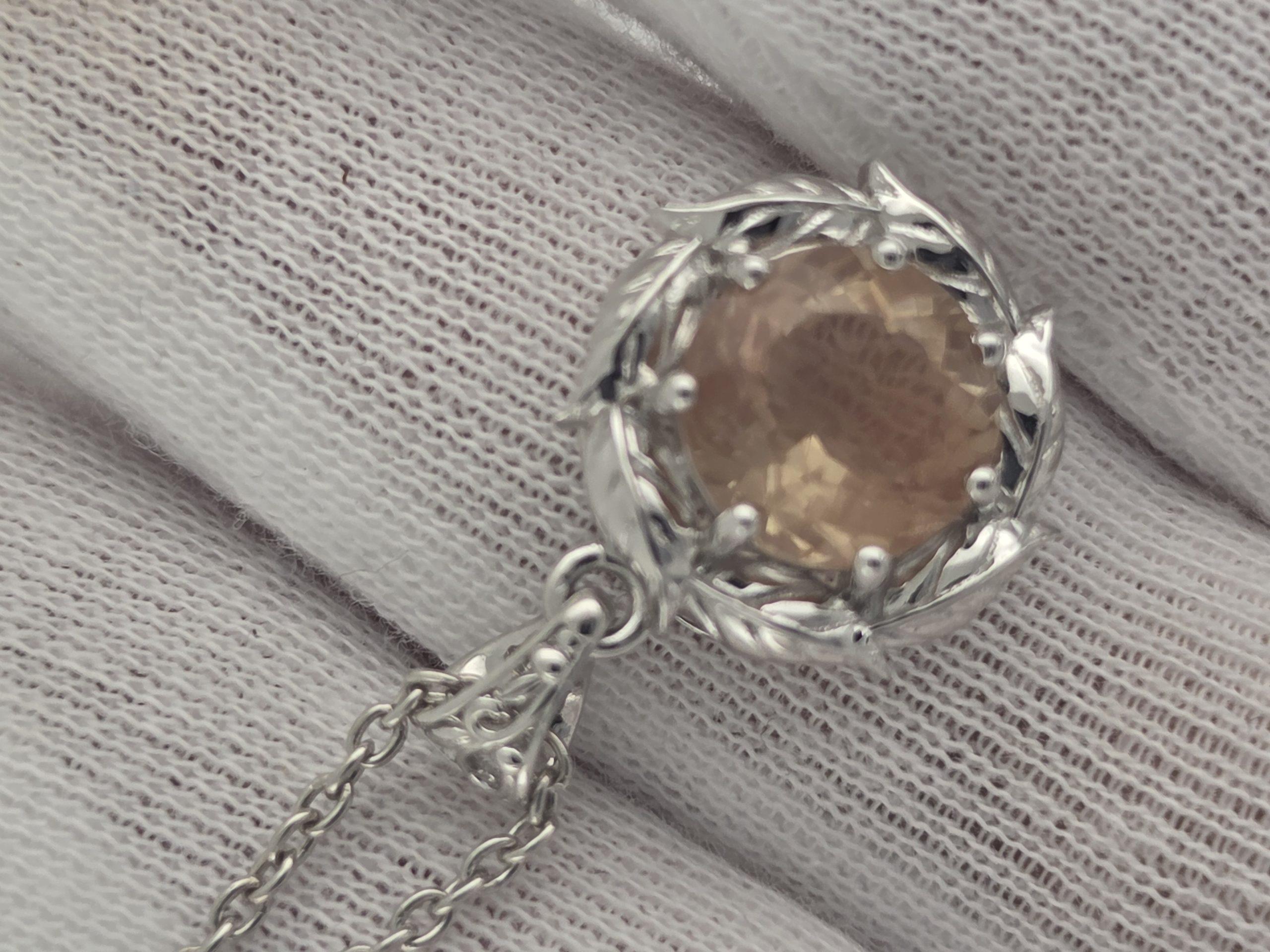 20260406_143316 Oregon Sunstone Pendant in Sterling Silver with Adjustable 18–22 Inch Chain - Image 1